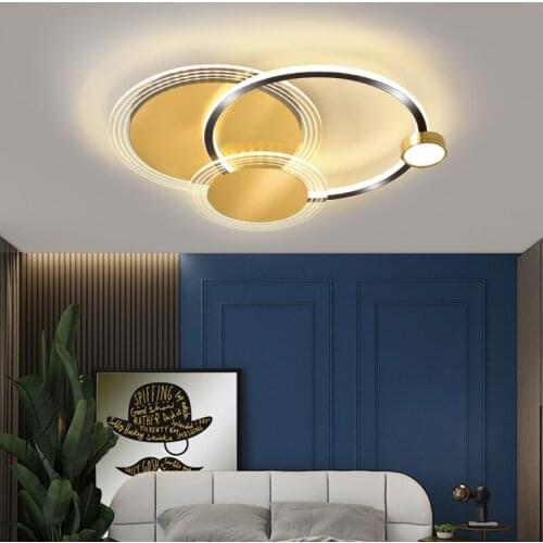 Modern Creative Lighting Warm And Romantic Golden Bedroom Modern Minimalist Personality Living Room Dining Room Ceiling Lamps