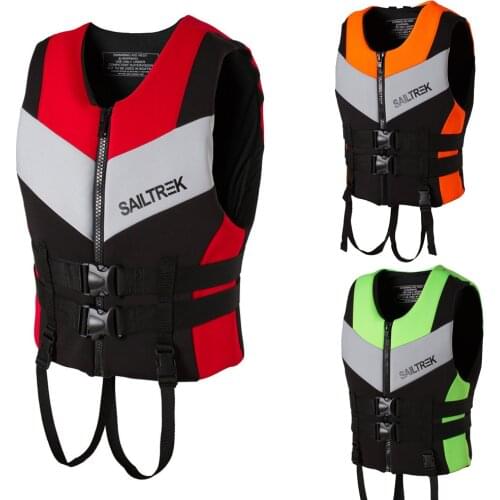 Neoprene Life Jacket Adult Life Vest Water Sports Fishing Vest Kayaking Boating Swimming Surfing Drifting Safety Life Vest Suits