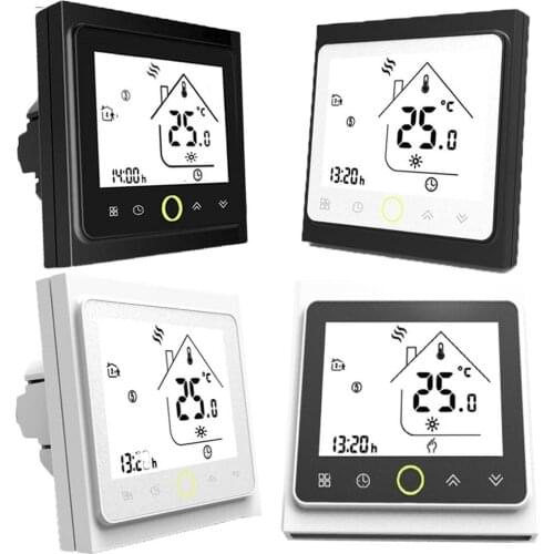 Thermostat Black/White 16A Electric Heating Thermostat LCD Touch Screen Winter Room TemperaPture Controller NTC Wifi Thermostat