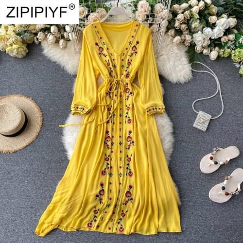 Runaway Autumn Woman Long dress vintage print pink summer office OL ladies elegant dresses for women robe femme vestidos robes