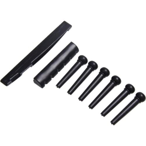 1Set 6 String Guitar Bone Guitar Bridge Pins Saddle Nut Ivory Acoustic Guitar Bridge Pin Cattle lp Tailpiece Tremolo 3 Color