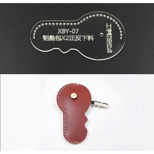 1Set Acrylic Key case set Leather Template Model Handwork Leather Craft Sewing Pattern Tools