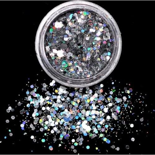 1 Pcs Nail Glitter Powder Rhinestones Crystal AB FlatBack Strass Sewing Fabric Garment Rhinestone Nail Art UV Excessive Silver