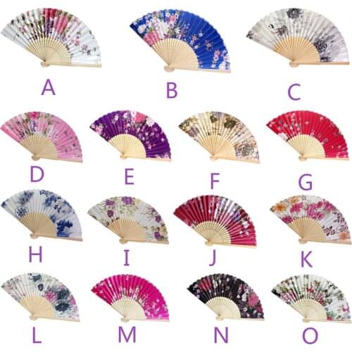 1PC Vintage Style Folding Fan Chinese Bamboo Fan Art Craft Wedding Party Gift Home Decoration Ornaments Dance Hand Held Fan