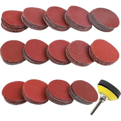 140Pcs 2 Inch Sanding Discs Pad Kit for Drill Grinder Rotary Tools with 1/4 Inch Backer Plate Shank and Soft Foam Buffering Pad