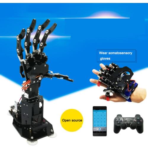 7 Degrees of Freedom Bionic Synchronization Mechanical Palm Exoskeleton Wearing Somatosensory Robot Arm Diy Kit High-Tech Toys