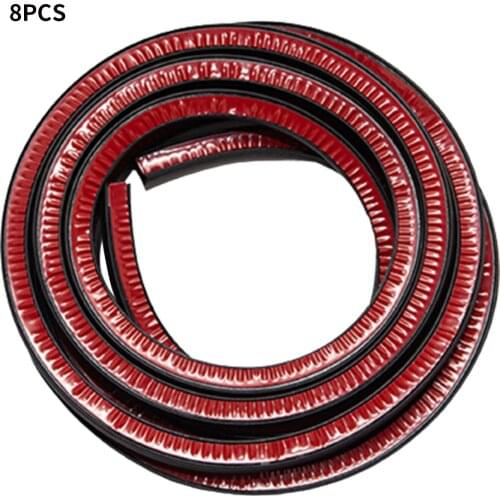 8pcs Car Door Seal Kit Rubber A B Pillar Self Adhesive Windshield Front Rear Soundproofing Flexible Trunk Fit For Tesla Model Y