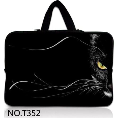 Black Cat Face Laptop Sleeve Bag Notebook Case Cover Pouch For 12 13 15 inch Macbook Air Pro Retina 11 13 12 15 Pro 13.3 15.4