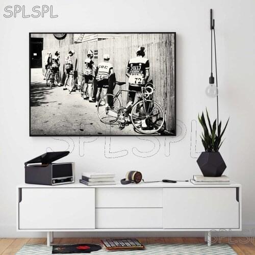 Black And White Bicycle Cyclist Print Bike Vintage Photo Poster Gift For Bathroom Decor Men Peeing Pissing Road Cycling Wall Art