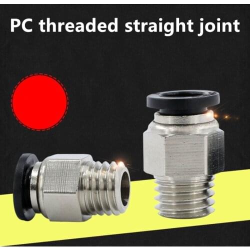 Black 6-16mm OD Hose Tube M5 1/4" 1/8" 3/8" 1/2" Male Thread Push In Joint Air Gas Connector Quick Pneumatic Fittings
