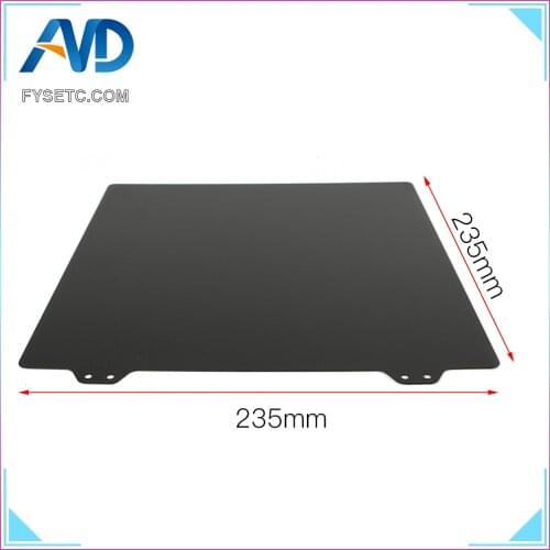 235x235mm Double Sided Textured PEI Spring Steel Sheet Powder Coated PEI For Ender-3 Ender-3s Tevo Flash