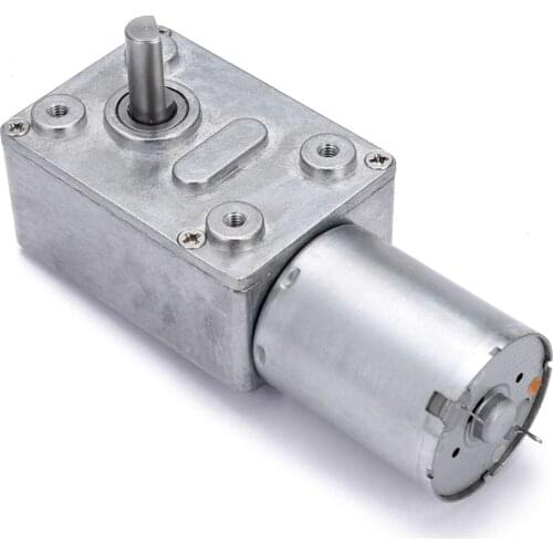 DC 12V 0.6RPM Motor High Torque Turbo Worm Electric Geared Motor GW370 Low Speed 2~3W 80x32x21mm