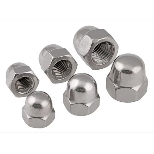 Dome Nuts - A2 304 Stainless Steel Acorn Hex Cap For Metric Coarse Bolts & Screws M3 M4 M5 M6 M8 M10 M12