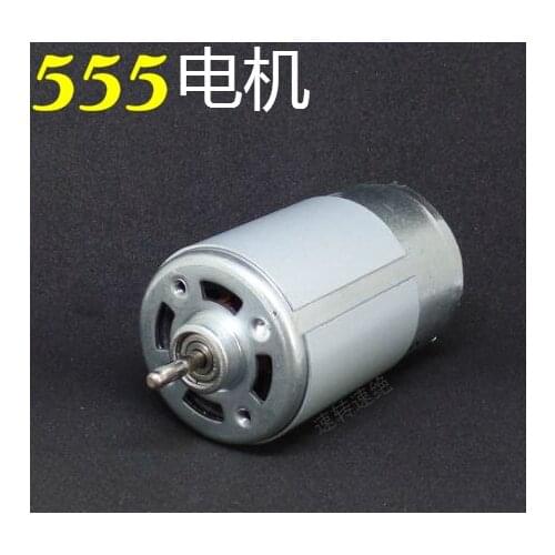 12V-24V 6500rpm -12000rpm 555 Motor Mini Drill Small Grinding Table Drilling Table Sawing Motor Vehicle Motor Bearing Head3.17MM