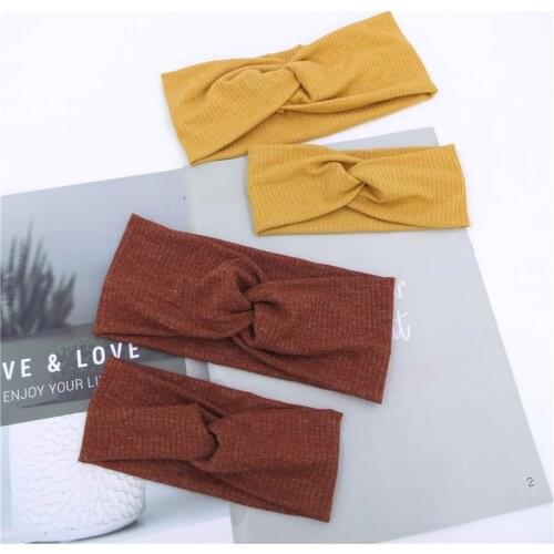 Mommy and Me Headband Set Mother Daughter Matching Turban Headband Baby Girls Women Hairbands Hair Band Accessories