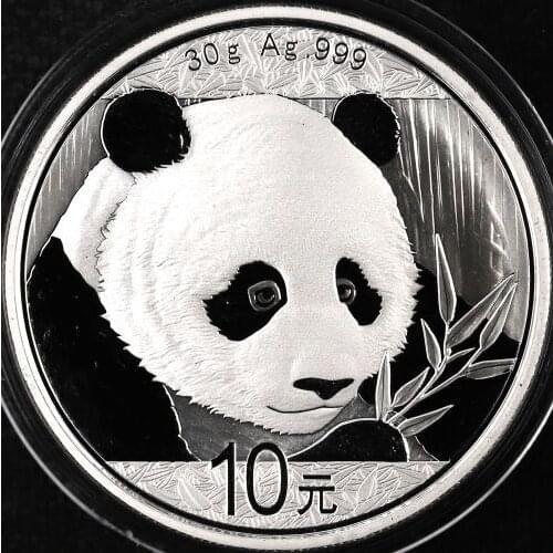 2018 China 10 Yuan Panda Silver Coin 100% Real Original Coins Collection Gift with Certificate UNC