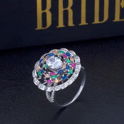 Bride Talk Top Selling Women Finger Ring Cubic Zirconia Fashion Popular Bridal Rings Jewelry For Wedding Party Lady Accessories