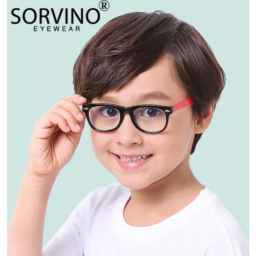 New High-Quality Childrens Blue Light-Proof Optical Glasses Cute Soft Silicone Plastic Eye Protection Goggles Boy-Girls Glasses