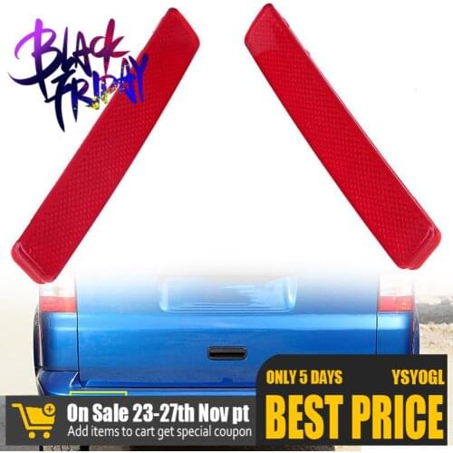 2pcs Car Red Rear Bumper Reflector Tail Reflective Stikers for Caravelle (t5) 2003-2015 7e0945105c 7e0945106c