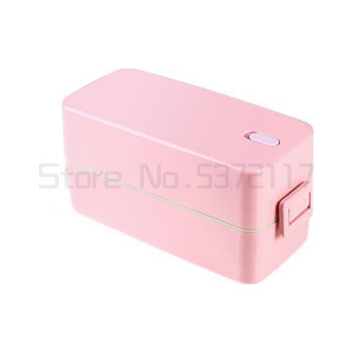 Microwave heating plastic double layer lunch box Japanese style lunch box lovely girl student large capacity lunch box