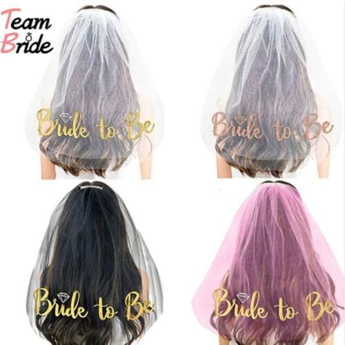 The Supplies Rose Gold Glitter Bride To Be the Veil for the Bridal Shower of Marriage Decorations of the Evening Chicken Party