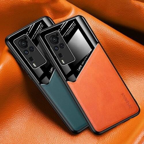 Luxury Leather Phone Case For Vivo X60 Pro Plus V20 SE S7 Silicone Protection Back Cover Case For Vivo iQOO 7 Z1X 5G Neo 3 5 Pro