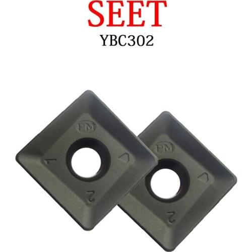 SEET CNC Inserts SEET12 120308PER SEET120308PER-PM YBC302 Steel Processing Square Milling Blades For Lathe Milling Machine