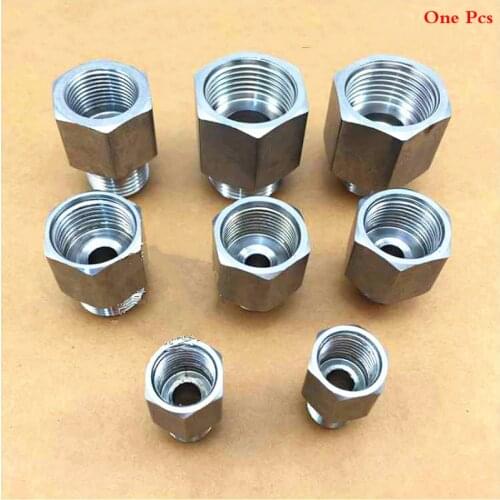 Pressure gauge adapter connector,Female to male thread welded union nuts 304 Stainless steel pipe fitting adapter M14 / M20/ M27