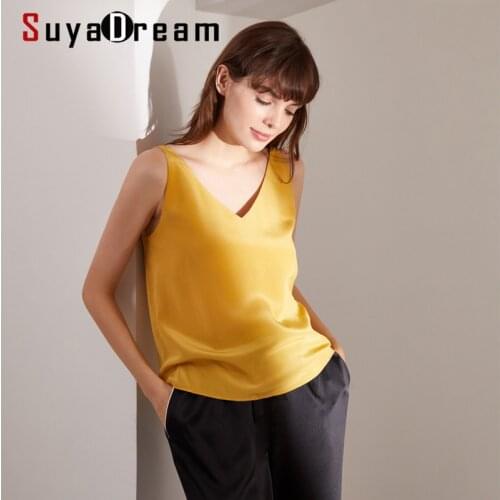 SuyaDream Womens Silk Tops