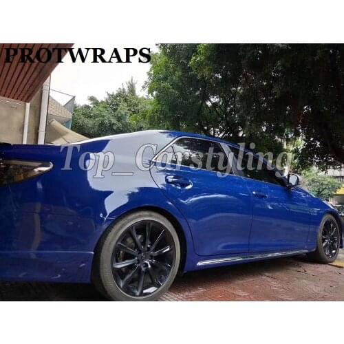 Midnight blue Gloss Vinyl Wrap For whole car wrap Covering foil PROTWRAPS Low tack glue Like 3M Quality 1.52X20M / 5x67ft