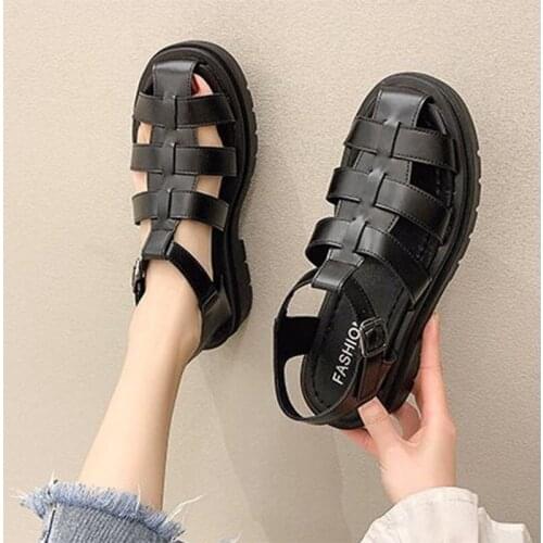 Zomer schoenen dames zapatos verano mujer womens shoes sandals summer 2021vrouwen schoenen feminina casual flats buckle strap