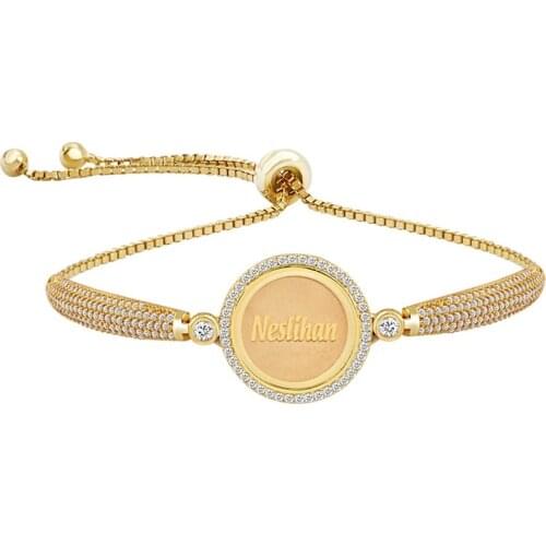 Name Post Silver With Lift Women 'S Bracelet DN228