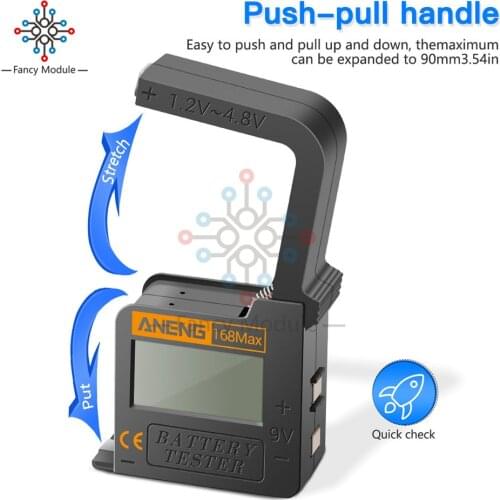 168Max Digital Lithium Battery Capacity Tester Universal Test Checkered Load Analyzer Display Check