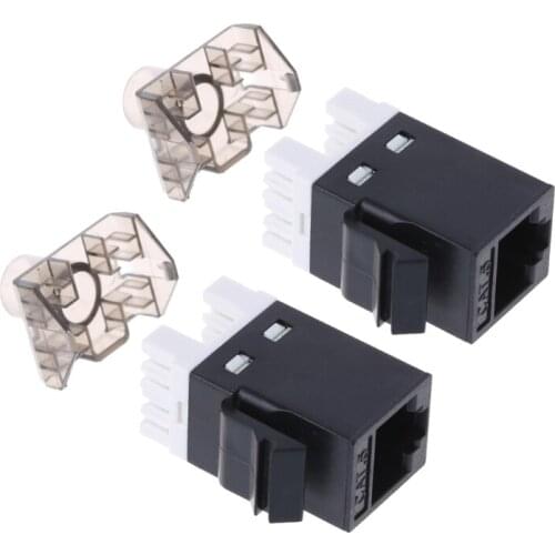 2Pcs UTP CAT6 Network Module RJ45 Connector Cable Adapter Keystone Jack