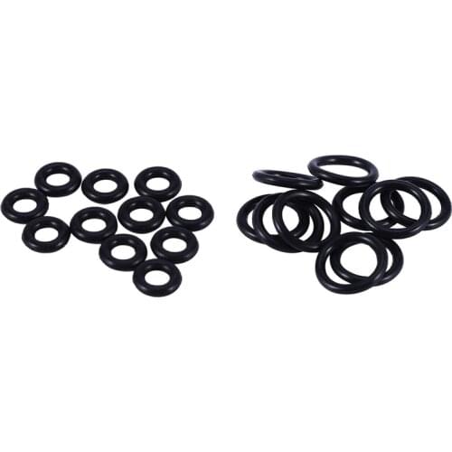 20 Pcs Black Rubber Oil Seal O Shaped Rings Seal Washers, 10 Pcs 8 X 4 X 2 Mm & 10 Pcs 16 X 12 X 2 Mm