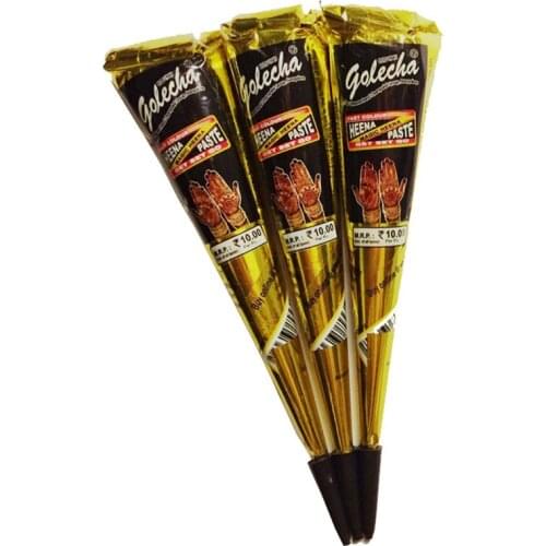 3pcs/lot black Indian henna tattoo paste natural face painting diy body paint pigments Easy to color waterproof tattoo paste