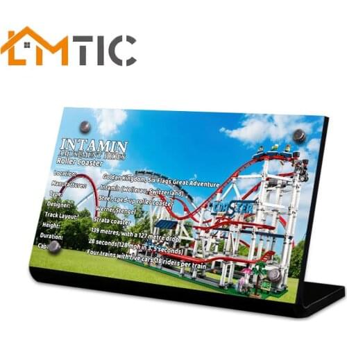 Acrylic display card suitable for 10261 model INTAMIN Amusement rides roller coaster toy building blocks