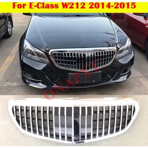 Car styling Middle grille Modified for Maybach style For Mercedes-Benz E-Class W212 Center Grill bumper vertical bar 2014-2015