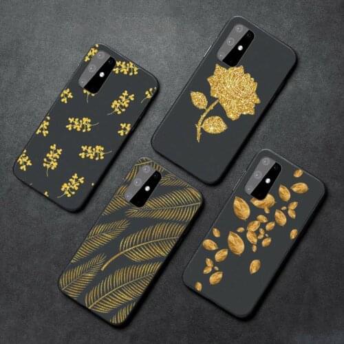 Golden leaf flower love leopard print Phone Case For Samsung A21S A32 A51 A52 A71 A50 A12 S10 S20 S21 Plus Fe Ultra