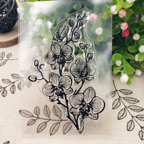 Hot sale Phalaenopsis Transparent Clear Stamps / Silicone Seals Roller Stamp for DIY scrapbooking photo album/Card Making