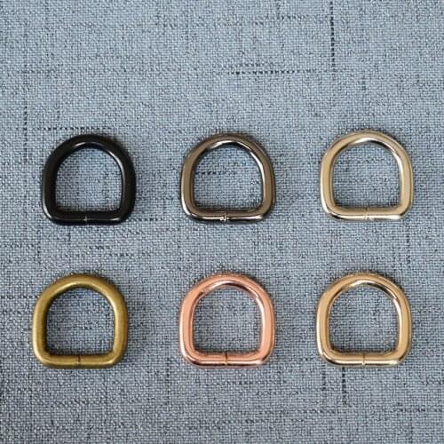 20 Pcs/Lot 15mm Metal D Ring Buckle For Strap Backpacks Bag Parts Leather Craft Belts Purses, Pet Collar Buttons
