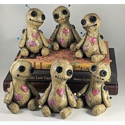 Cartoon Sprayable Voodoo Doll Cone Incense Burner Resin Censer Cursed Dolls Handmade Carft Ornaments Home Decoration Censer