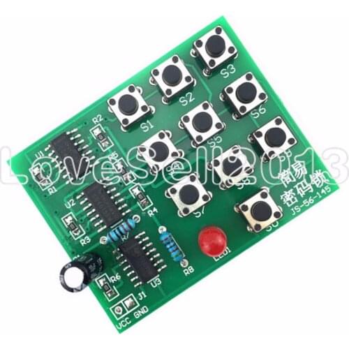 1 Set Multi-Functional Coded Lock Suite Simple Electronic Circuit Password Lock Module Training Parts DIY Kits