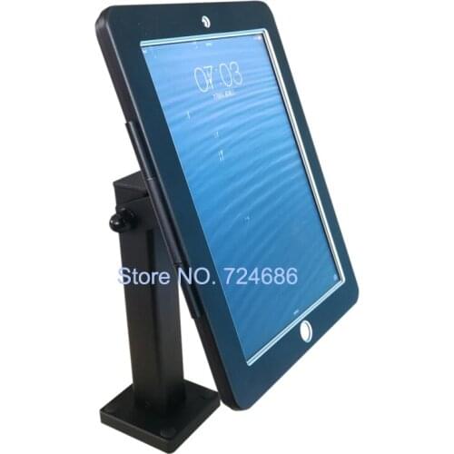 For ipad 2/3/4/air/pro 9.7" desktop kiosk POS stand with security lock display on table with anti-theft enclosure eStand