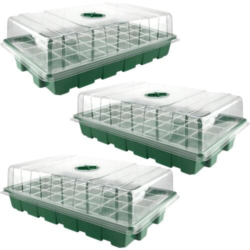 3pcs 40 Holes Seedling Tray Extra Strength Seed Germination Plant Flower Pots Garden Nursery Germination Box Plateau Semis