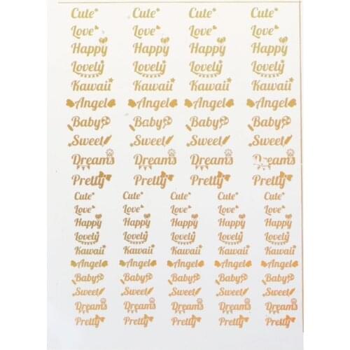 1 Sheet English Letters Resin Filler for DIY Epoxy Resin Mold Filling Material T84A