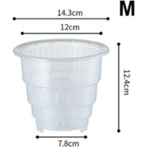 Clear Plastic Orchid Plant Grow Pots W/ Holes Succulent Breathable Garden Home Gardening Flowerpot Accessories