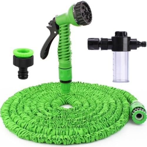Expandable Garden Water Hose Garden Watering Gun High Pressure Car Wash Cleaning Tools Magic Hose3 Times Telescopic Magic Hose