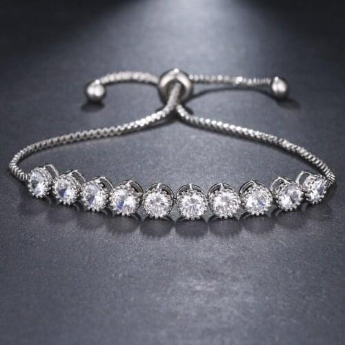 Bettyue Brand Romantic Fashion Glittering Chain Link Adjustable Bracelet for Women AAA Zircon Crystal Jewelry Wedding Gift