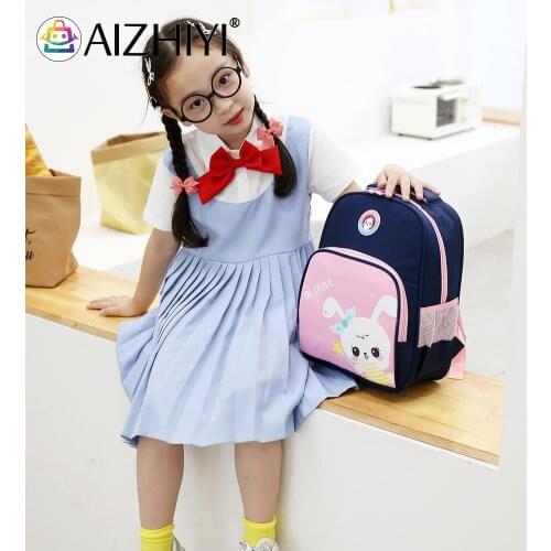 Cute Children Cartoon Animal Printing Hit Color Backpack Casual Kindergarten Boys Girls Oxford Cloth Large Capacity Knapsacks